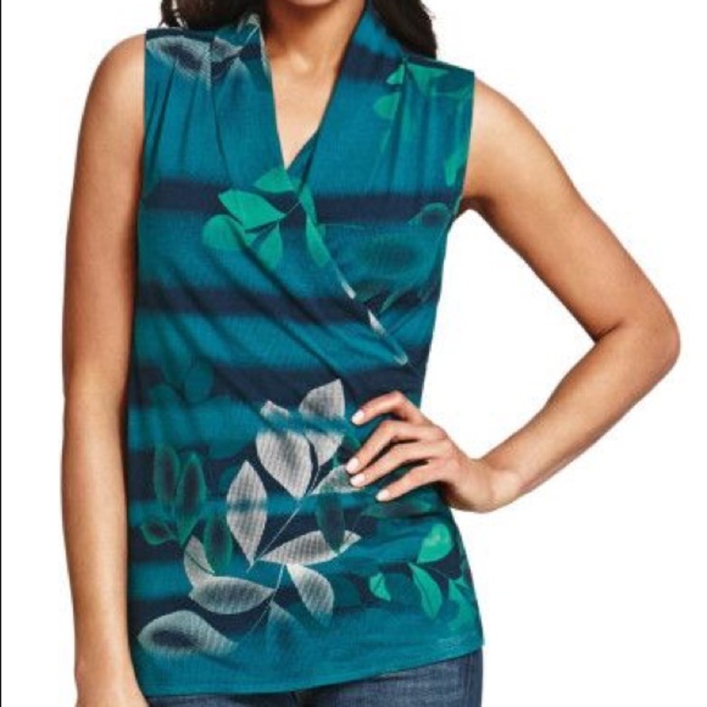 CAbi Floral Wrap Top style #941